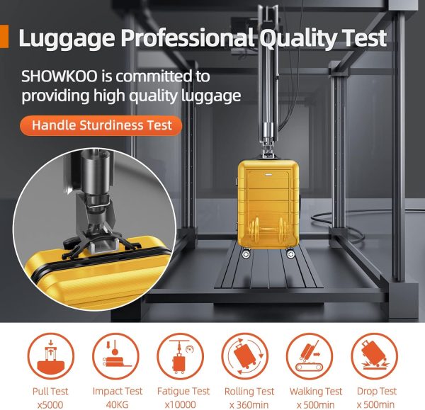 SHOWKOO Luggage Sets Expandable PC+ABS Durable Suitcase Sets Double Wheels TSA Lock Pink 3pcs