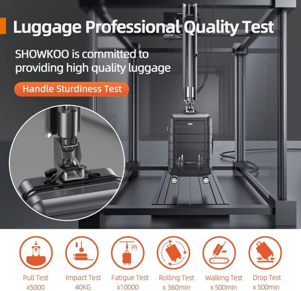 SHOWKOO Luggage Sets Expandable PC+ABS Durable Suitcase Sets Double Wheels TSA Lock Pink 3pcs