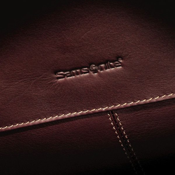 Samsonite Leather Business Cases Flapover Case Dbl Gusset
