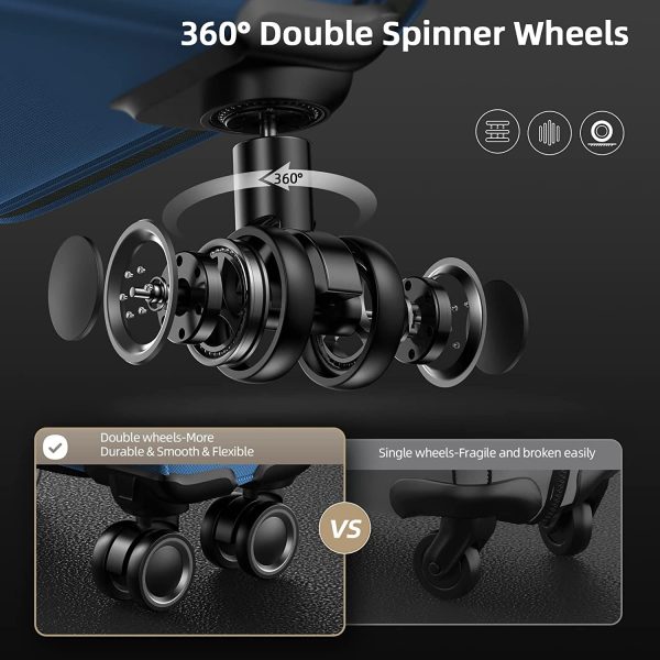 Luggage Sets 3 Piece Softside Expandable Lightweight Durable Suitcase Sets Double Spinner Wheels TSA Lock