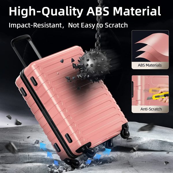 Luggage Sets Expandable ABS Hardshell 3pcs Clearance Luggage Hardside Lightweight Durable Suitcase sets Spinner Wheels Suitcase with TSA Lock