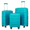 Luggage Expandable 3 Piece Sets PC+ABS Spinner Suitcase Built-In TSA lock 20 inch 24 inch 28 inch
