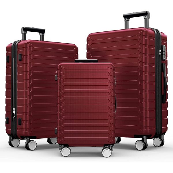 Luggage Sets Expandable ABS Hardshell 3pcs Clearance Luggage Hardside Lightweight Durable Suitcase sets Spinner Wheels Suitcase with TSA Lock