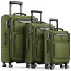 Luggage Sets 3 Piece Softside Expandable Lightweight Durable Suitcase Sets Double Spinner Wheels TSA Lock