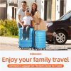 SHOWKOO Luggage Sets Expandable PC+ABS Durable Suitcase Sets Double Wheels TSA Lock Pink 3pcs