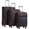 Luggage 3 Piece Set Suitcase Spinner Softshell lightweight