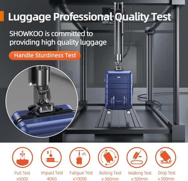 SHOWKOO Luggage Sets Expandable PC+ABS Durable Suitcase Sets Double Wheels TSA Lock Pink 3pcs