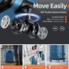 SHOWKOO Luggage Sets Expandable PC+ABS Durable Suitcase Sets Double Wheels TSA Lock Pink 3pcs