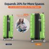 SHOWKOO Luggage Sets Expandable PC+ABS Durable Suitcase Sets Double Wheels TSA Lock Pink 3pcs