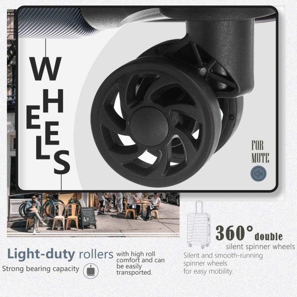 Luggage Expandable Suitcase PC ABS TSA Luggage 3 Piece Set Lock Spinner Carry