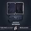 Luggage Aluminium Frame Suitcase 3 Piece Set with TSA Lock 100% PC