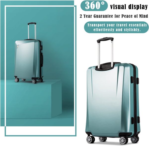 Luggage 3 Piece Sets PC+ABS Spinner Suitcase