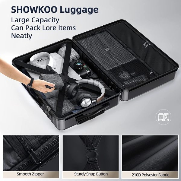 Luggage Sets Expandable ABS Hardshell 3pcs Clearance Luggage Hardside Lightweight Durable Suitcase sets Spinner Wheels Suitcase with TSA Lock