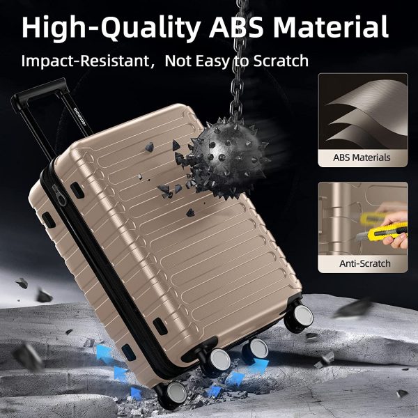 Luggage Sets Expandable ABS Hardshell 3pcs Clearance Luggage Hardside Lightweight Durable Suitcase sets Spinner Wheels Suitcase with TSA Lock