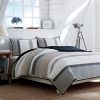 Nautica Tideway Neutral Stripe Cotton Reversible Quilt