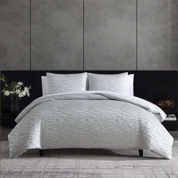 Vera Wang Illusion Grey Duvet Cover Set