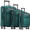 Luggage Sets 3 Piece Softside Expandable Lightweight Durable Suitcase Sets Double Spinner Wheels TSA Lock