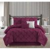 CEDAR COURT Smocked Circle Embellished 7-Piece Microfiber Comforter Bedding Set