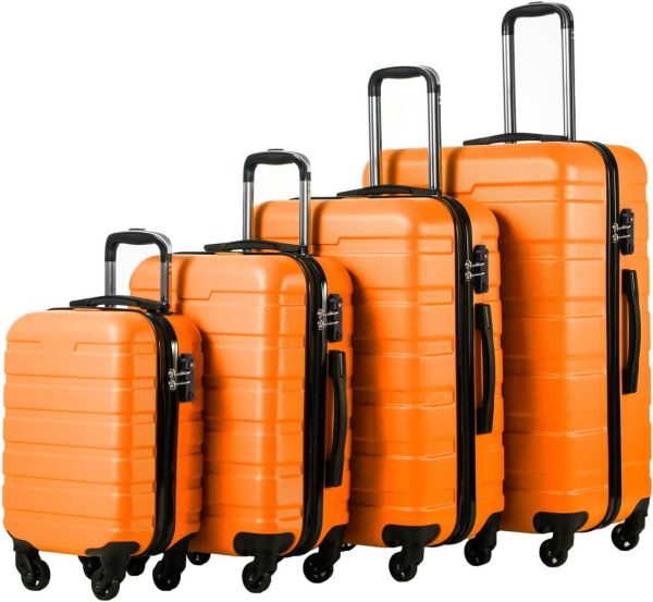 Coolife Luggage 3 Piece Set Suitcase Spinner Hardshell Lightweight TSA Lock
