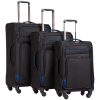 Luggage 3 Piece Set Suitcase Spinner Softshell lightweight