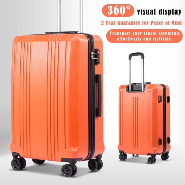 Luggage Expandable Suitcase PC+ABS 3 Piece Set with TSA Lock Spinner 20in24in28in
