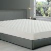 All-In-One Repreve Recycled Soft Terry Fitted Mattress Pad, Twin - White