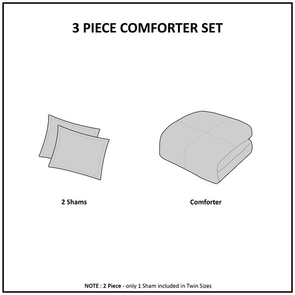 Madison Park Essentials Hartford Plaid Gray 3M Scotchgard Moisture Wicking Down Alternative Comforter Set