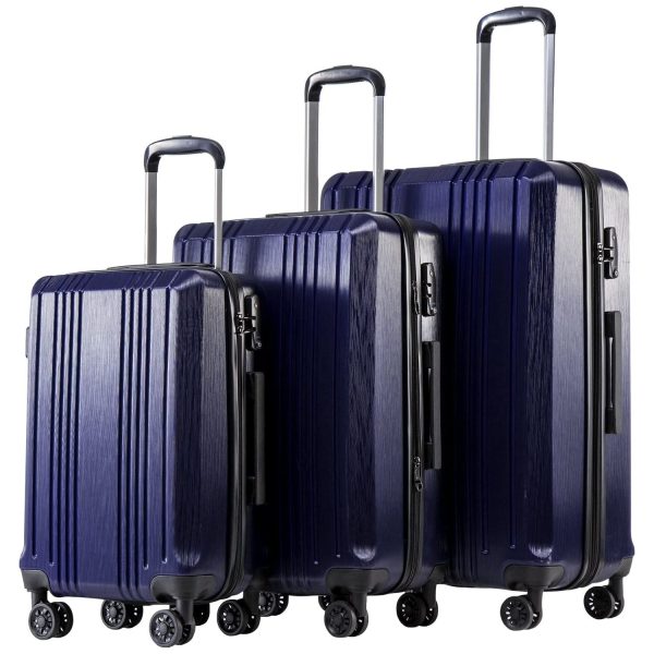 Luggage Expandable Suitcase PC+ABS 3 Piece Set with TSA Lock Spinner 20in24in28in