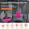 SHOWKOO Luggage Sets Expandable PC+ABS Durable Suitcase Sets Double Wheels TSA Lock Pink 3pcs