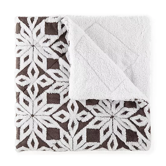 North Pole Trading Co. Mink To Sherpa Reversible Throw